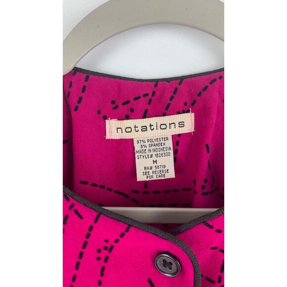 Notations Vintage Purple Button Up Jacket Womens Medium Shacket Shirt - Picture 6 of 7